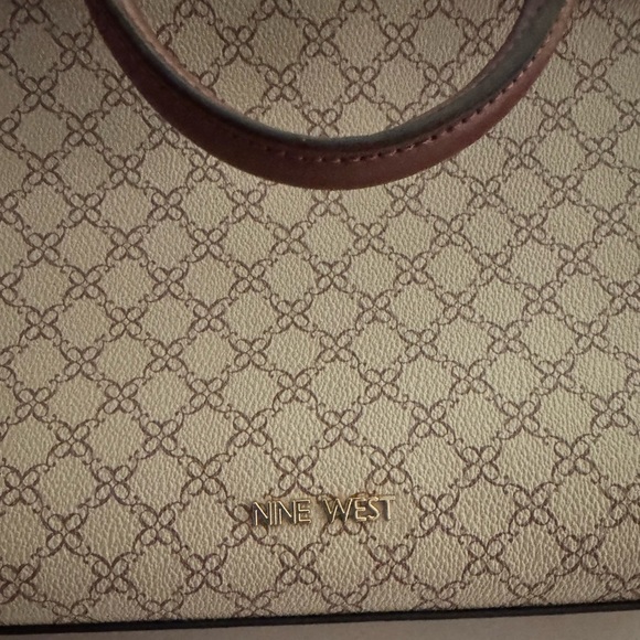 Nine West Burgundy and Cream Tote Bag - Picture 9 of 10